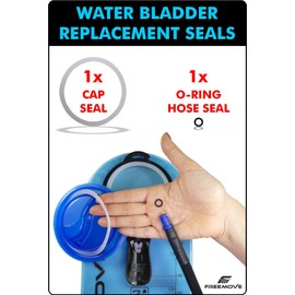 FREEMOVE Hydration Bladder Replacement Seals > Cap & Tube Seal > an Essential Spare Set of Seals 2L or 3L Water Bladders
