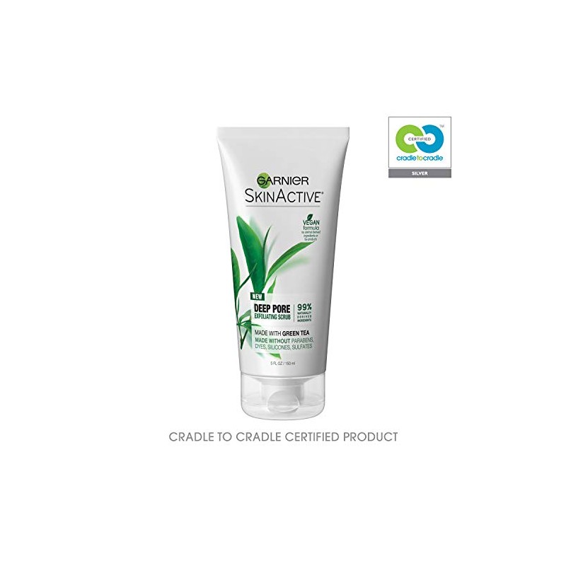 Garnier SkinActive exfoliante facial exfoliante con té verde, piel grasa,
