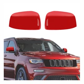 Amayum Fit for Jeep Grand Cherokee 2011-2020 Exterior Door Side Rear View Mirror Trim Car Exter Mirror Cap Protector,Red