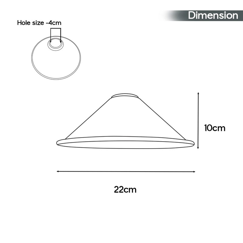 DC Voltage Vintage Retro Light Shade, Metal Easy Fit Industrial