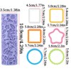 7Pcs Baking Cookie Cutters Shapes Flower Texture Roller Star Round