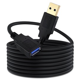 Qxcynsef USB 3.0 Extension Cable 15 FT,USB Extender Cable 15 FT Type A Male to A Female High Speed 3.0 USB Cable 15FT Black