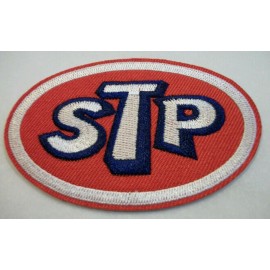 unbranded STP Motor Oil Patch~Car Auto Racing~3 1/4" x 2 1/8"~Embroider