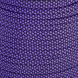 MOOCY Diamond Pattern Paracord 550 Purple Black,5/32 in x 164 ft (4mm x 50m),7 Inner Strands/Parachute Cord,Nylon Type III Paracord,Ideal Nylon String for Survival & Camping Gear