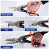 WISEPRO 10”/ 12” Aviation Snips (Straight/Left/Right), Compound Action Metal Cutter,