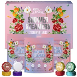 W&E Choice Shower Steamers Aromatherapy - Shower Bombs with Natural Essential Oils, Birthday Gifts for Women& Men, Mothers Day Gifts for Mom, Wife, Daughter 21 Pack