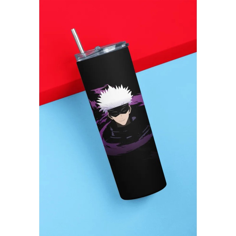 Termo Jujutsu Kaisen Satoru Gojo Acero Inoxidable 600ml Negro