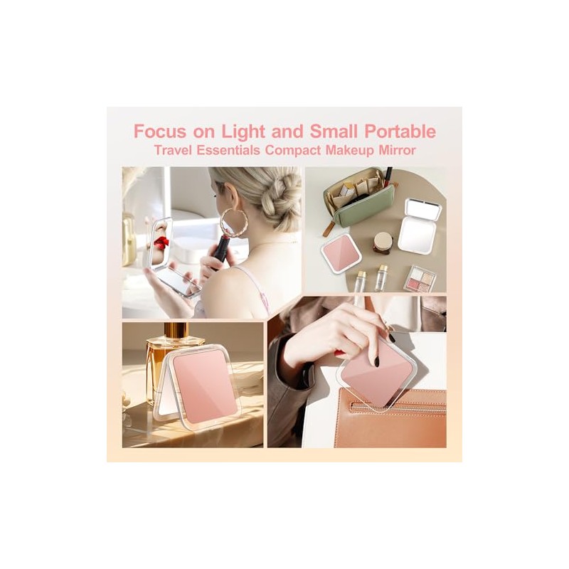 MIYADIVA Compact Mirror, 30X Magnifying Mirror, Pocket Mirror for Purse,
