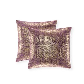 Xinrjojo Set of 2,24 x 24 in,Throw Pillow Covers, Cushion Cases, Decorative Square Pillow Case, Slipover Pillowslip for Home Sofa Couch Chair Back Seat Bedroom Car(Bronzing- Lavender Purple)