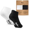 lampox Bamboo Trainer Socks (6x Pairs) - 3x black +