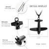 memorial jewelry Cremation Jewellery for Ash Pendant - Aeroplane Men/Women