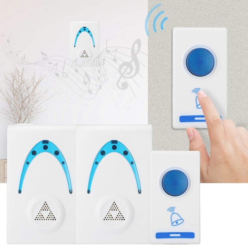Wireless Doorbell, Melody Home Doorbell Remote Control Button Doorbell LED