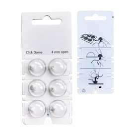 Click Dome 4mm Open for Connexx,Siemens,Signia and Rexton RIC Hearing Aids with Cleaning Brush Tools (4MM)