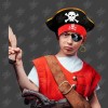 Sombrero Pirata Dorado Y Parche Calavera Capitán Halloween