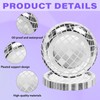 Wanmu 25Pcs Disco Paper Plates Silver Foil, Disposable Disco Ball