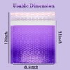 IMPOFFI 8.5x11 Inch 30 Pack Purple Bubble Mailers, Waterproof Padded