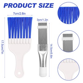 YSYONM Air Conditioner Condenser Fin Cleaning Brush Stainless Steel Coil Condenser Brush AC Fin Comb Refrigerator Coil Cleaning Whisk Brush Evaporator Radiator Repair Tool