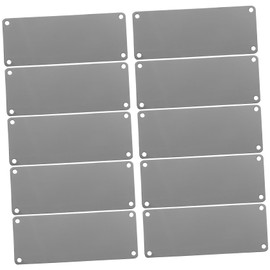 Pack of 10 Stainless Steel Blank Signs for Crafts Flea Market Signs Empty Metal Sign Blank Name Plate Made of Metal Y Name Plate Door Accessories Universal Stainless Steel