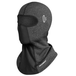 ROCKBROS Balaclava Ski Mask Men Helmet Liner for Cold Weather Skull Cap with Glasses Holes Windproof Neck Gaiter Grey