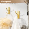Josmimic Gold Self Adhesive Towel Hooks, Extra Sticky and Strong