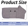 Quick Drying Dog Bathrobe and Towel - Gray Drying Robe