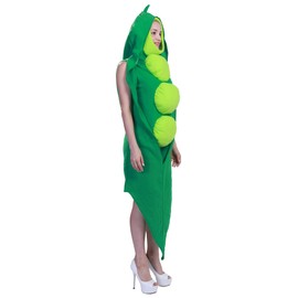 EraSpooky Vegetable Adult Pea Unisex Costume for Groups, multicoloured