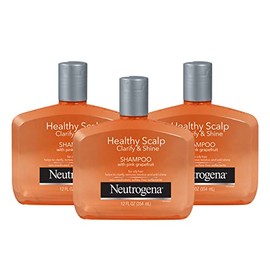 Neutrogena Exfoliating Healthy Scalp Clarify & Shine Shampoo for Oily Hair and Scalp, Anti-Residue Shampoo with Pink Grapefruit, pH-Balanced, Paraben 