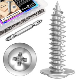 mxuteuk #8×3/4" Self Tapping Screws for Metal Stainless Steel Wood Screws Truss Head Quick Metal Screws Stainless Steel Screws (200PCS)