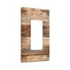 Brown Wood Rocker Light Switch Cover 1 Gang Single Decorator