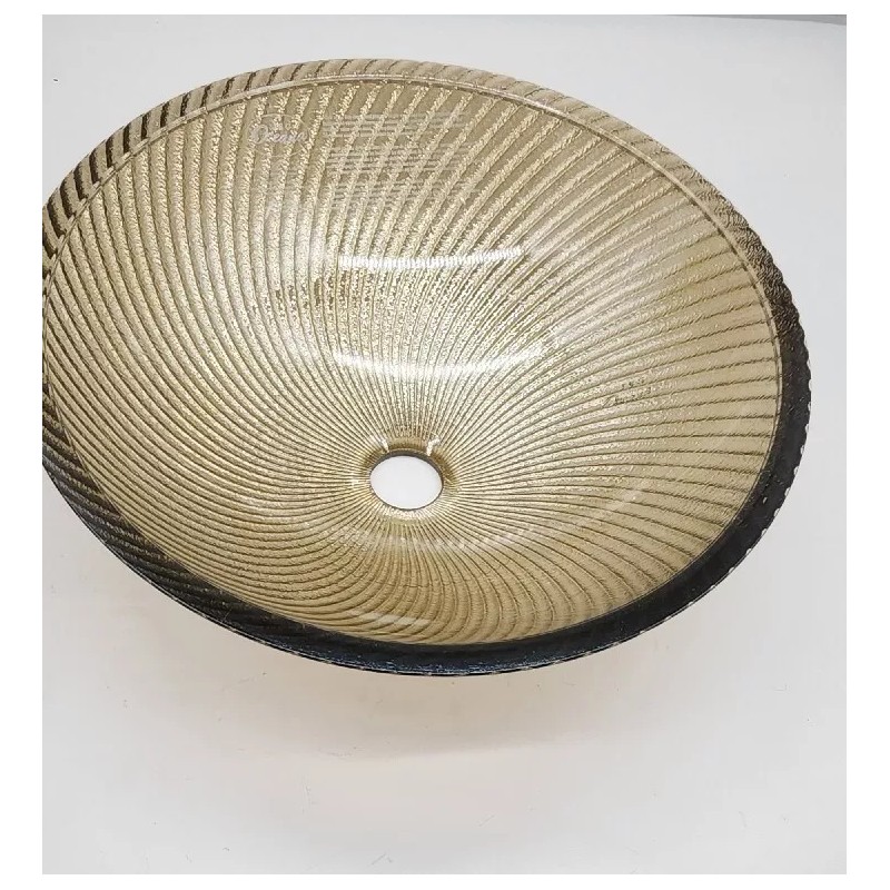 Oceana JSG Oceana 16" Glass Bathroom Vessel Sink Bowl, Sea