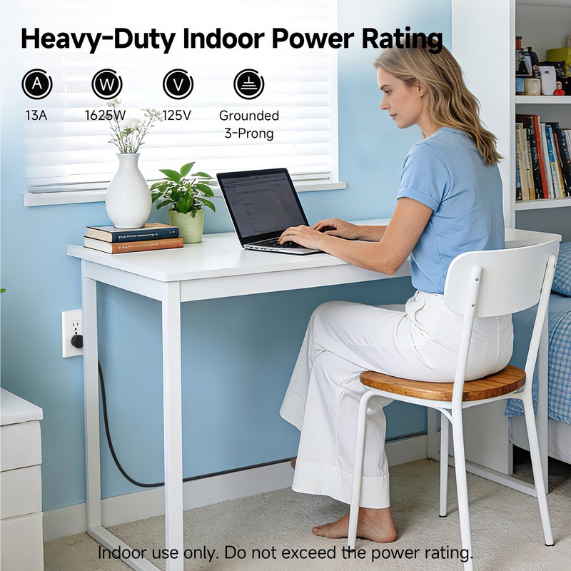 [UL Listed] Cable Matters 2-Pack Low Profile Flat Plug Extension