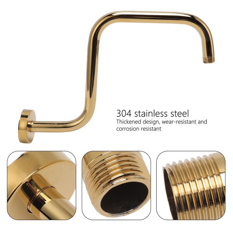 Shower Extension Arm Stainless Steel High Rise Shower Arm with