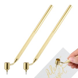 ORUZA 2 PCS Fine Line Fluid Writer, Slanting Fine Line Painting Pen Aluminum Fluid Writer Painting Pen Portable Drawing Tool for Scratch Repair Splitter Art and Craft Calligraphy