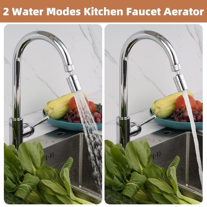 Hibbent NSF/ANSI/CAN 61 Certified Dual-function Faucet Aerator, CUPC Certification Big