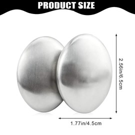 OUDQFCJ 2 x Odour-Neutralising Brushed Stainless Steel Soap for Eliminating Odour Onions, Fish Garlic, Strong Odours from Hands, Kitchen Aid