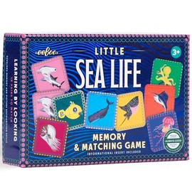 eeBoo Little Sea Life Memory & Matching Game, Ages 3+, 1-4 Players | Introduces whales, jellyfish & marine life. Sharpens recognition, concentration &