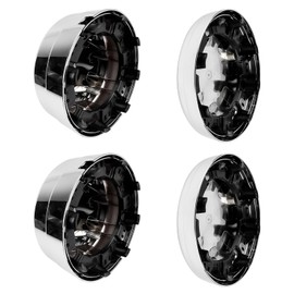 Getanye Front & Rear Chrome Wheel Center Hub Caps Covers Replacement for 2003-2017 Dodge Ram 3500 1-TON DUALLY 8-Lug 5 Slot 17" Steel Wheels 52106876AA 52106877AB 570-8010 570-8009