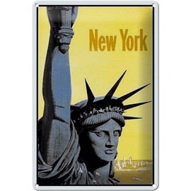 Deko 7 Tin Sign 30 x 20 cm York Statue of Liberty
