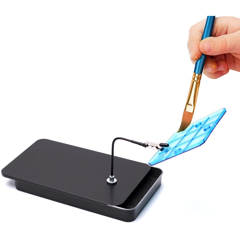 Metal Painting Stand Base Holder and 12PCS Magnetic Bendable Alligator