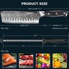 MOSFiATA 7'Nakiri Knife Damascus Professional Sharpe Chef Knife， Kitchen Knifed