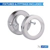 XFORT® 2 Pack Euro Escutcheons Polished Chrome, Escutcheon Keyhole Cover,