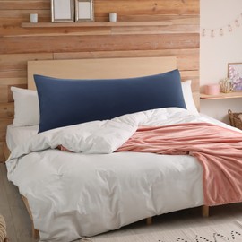 sourcing map Soft Brushed Microfiber Body Pillow Cover with Zipper Closure, Bolster Pillow Cases Long Pillow Cases for Body Pillow Navy 20"x72" (6ft)