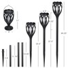 Solar Yard Solar Landscape Lights 4 Pack, Multifunctional Torch Lights