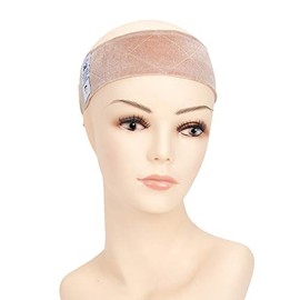 GEX Flexible Velvet Wig Grip Scarf Head Hair Band Adjustable Fastern (Cream)