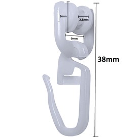 Raum² 100 Pcs White T Rail Camper Van Folding Hooks Accessories (200)