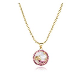 SBI Jewelry Aries Gold Birthstone Women Necklace for Women CZ Pendant Necklace Family Friends Constellations Birthday Anniversary Christmas