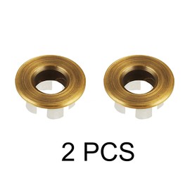 NSODOO Sink Cover Overflow Cover Brass Insert Hole Round Caps Bronze Pack of 2
