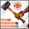 HORUSDY 16 Oz Rubber Mallet Hammer, Fiberglass Rubber Mallet Handle