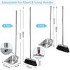 VOOWO Heavy Duty Broom and Dust pan Set, Stainless Steel