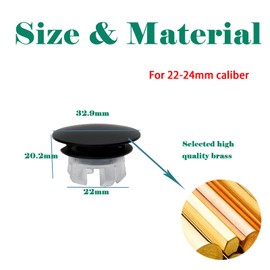 Bathroom Sink Overflow Cover Basin Trim Brass Insert in Hole Round Caps Brushed Nickel Vanity Ceramic Vessel Kitchen Replacement Dual Layer Insert,for Kitchen Bathroom(Black)